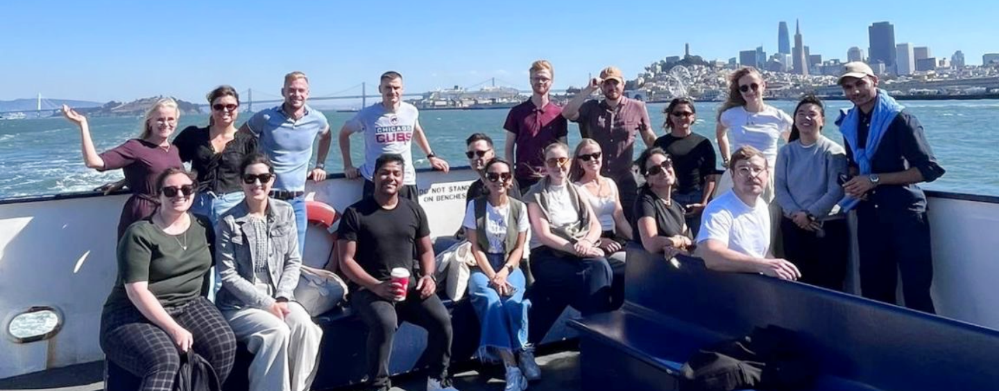 International guests on a cruise of the San Francisco Bay