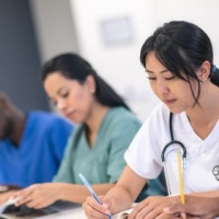 Medical students in class
